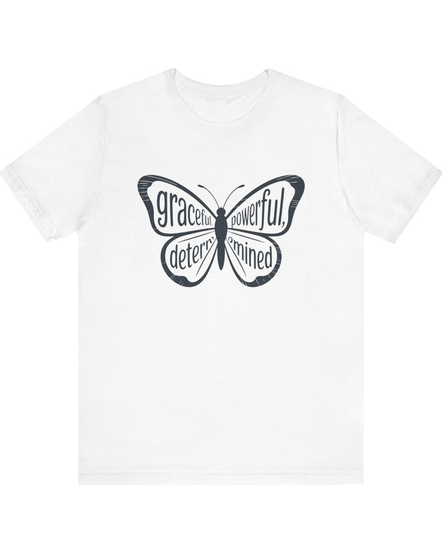 "Butterfly with Words" Unisex Jersey Short Sleeve Tee