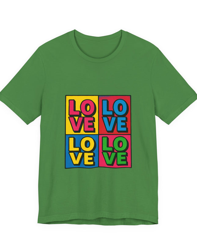 "Love, (Andy Warhol style)" Unisex Jersey Short Sleeve Tee