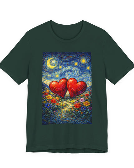 "Valentine's Day - Vincent Van Gogh Style" Unisex Jersey Short Sleeve Tee
