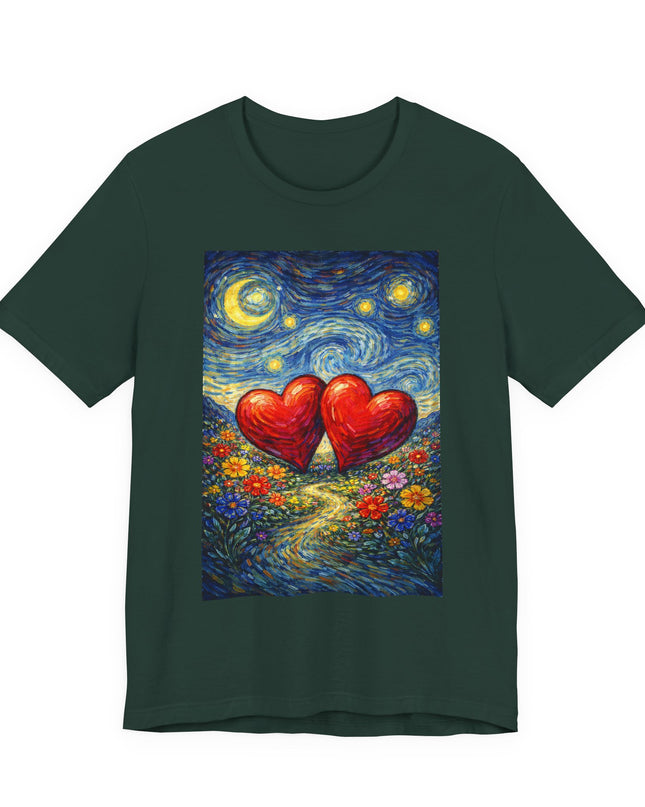 "Valentine's Day - Vincent Van Gogh Style" Unisex Jersey Short Sleeve Tee