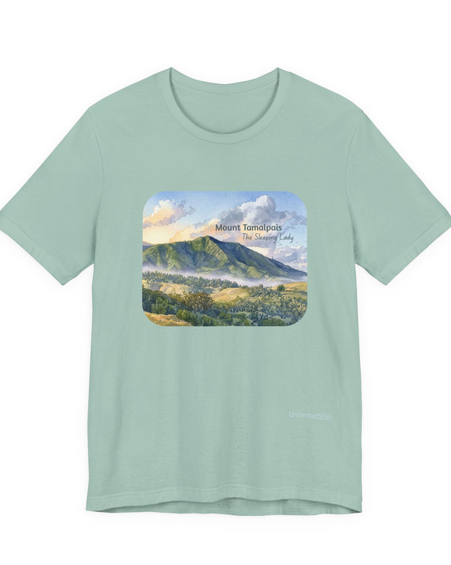 "Mount Tamalpais, the Sleeping Lady" Unisex Jersey Short Sleeve Tee
