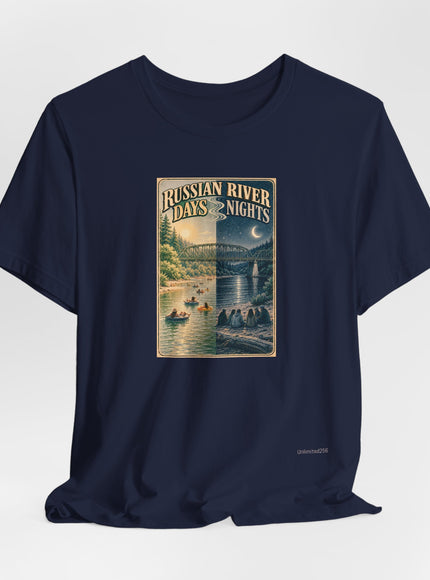 "Russian River Days, Russian River Nights" Unisex Jersey Short Sleeve Tee