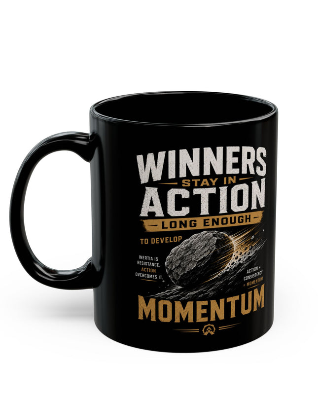 "Momentum" Black Mug (11oz, 15oz)