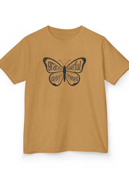 "Butterfly With Words" Kids Heavy Cotton Tee