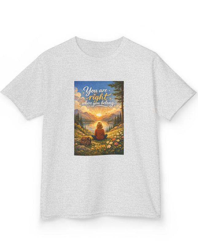 "You Are Right Where You Belong" Kids Heavy Cotton Tee