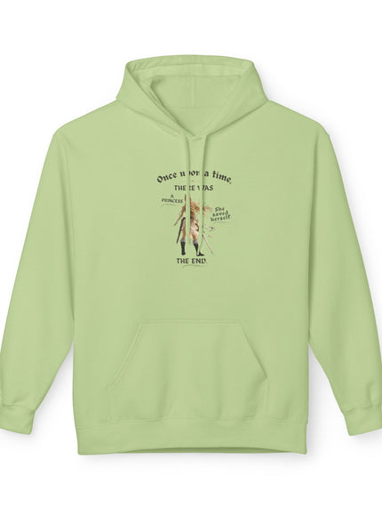 "She Saved Herself V1" (Ink both sides) Unisex Midweight Softstyle Fleece Hoodie