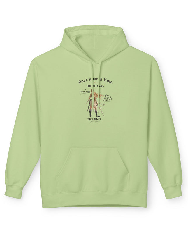 "She Saved Herself" (Ink both sides) Unisex Midweight Softstyle Fleece Hoodie