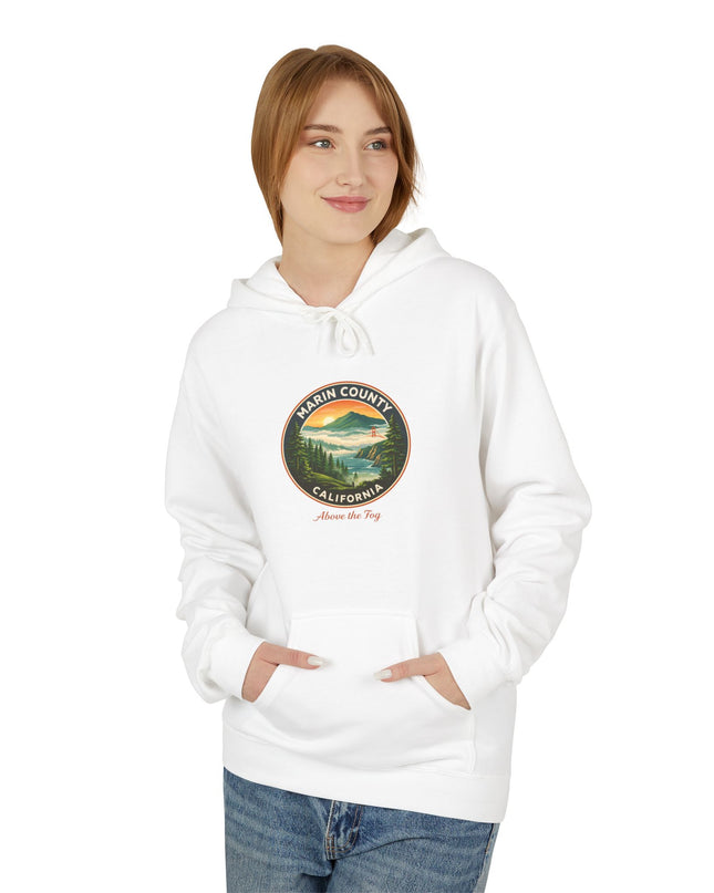 "Marin County, Above the Fog" Unisex Midweight Softstyle Fleece Hoodie