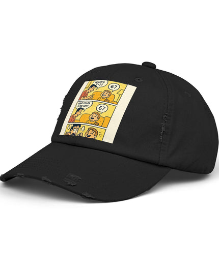 "67 is a Child's Only Answer" - Unisex Distressed Cap