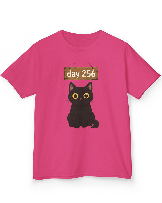Day 256, no blinking black cat Kids Heavy Cotton Tee by Gildan 5000B