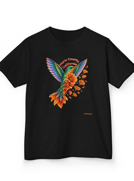 "Hummingbird and Poppies" Kids Heavy Cotton Tee