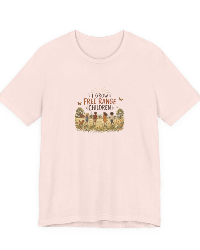 "I Grow Free Range Children" Unisex Jersey Cotton Tee