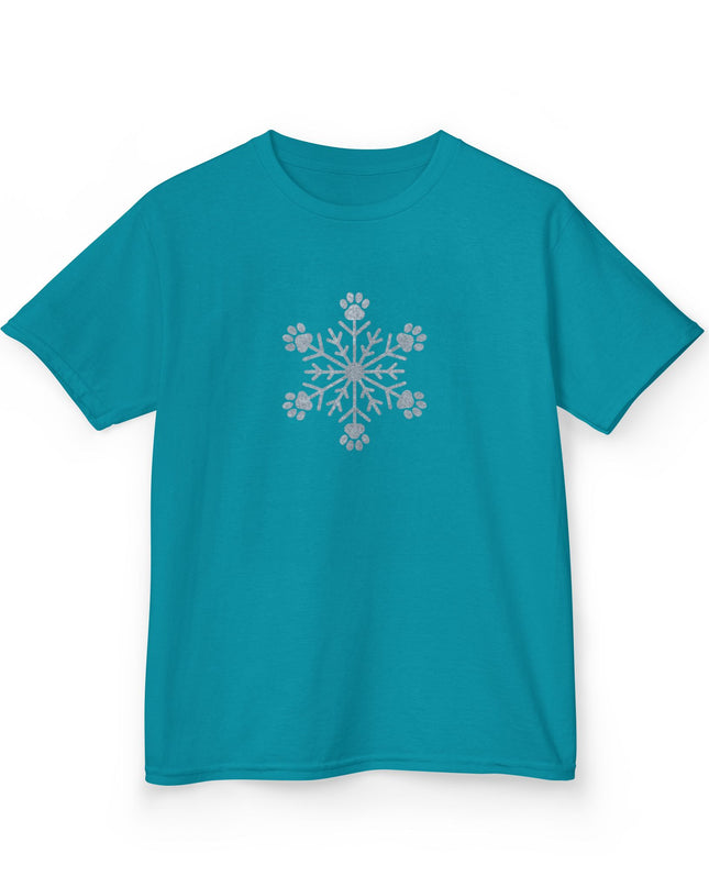 "Snowflake with Paws" Kids Heavy Cotton Tee