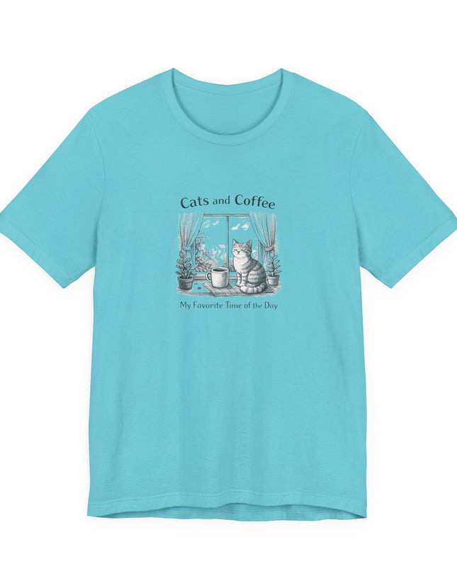 "Cats and Coffee" Unisex Jersey Short Sleeve Tee