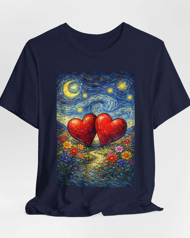 "Valentine's Day - Vincent Van Gogh Style" Unisex Jersey Short Sleeve Tee
