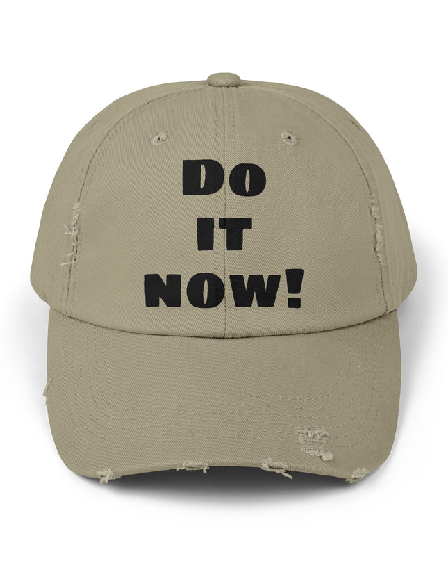 "Do it now!" Unisex Distressed Cap