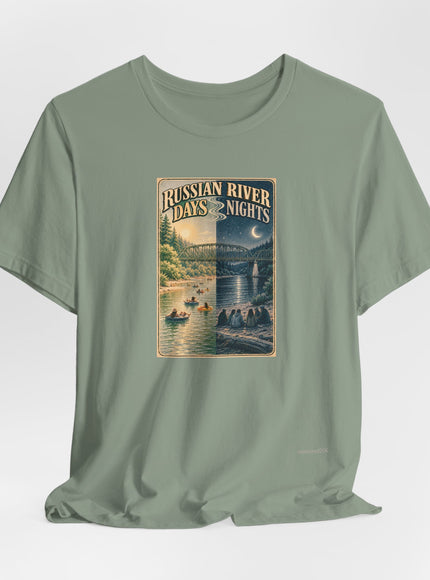 "Russian River Days, Russian River Nights" Unisex Jersey Short Sleeve Tee