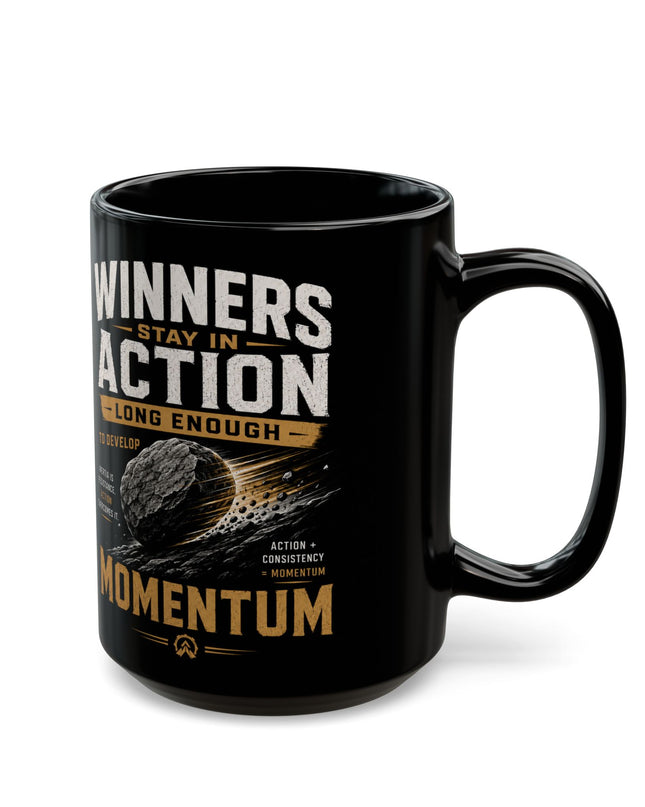 "Momentum" Black Mug (11oz, 15oz)