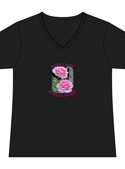 "Blessed and Beautiful" Women's Ideal V-Neck Tee