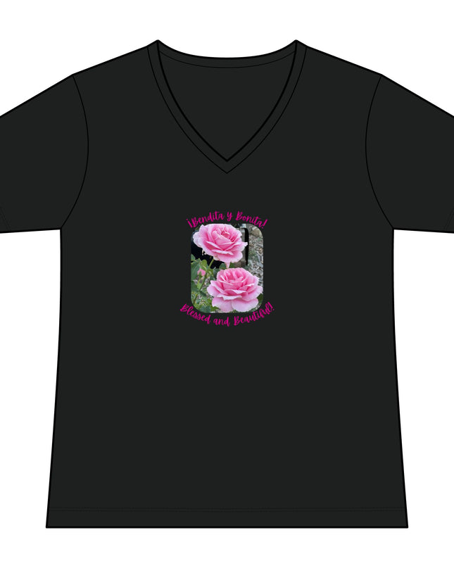 "Blessed and Beautiful" Women's Ideal V-Neck Tee