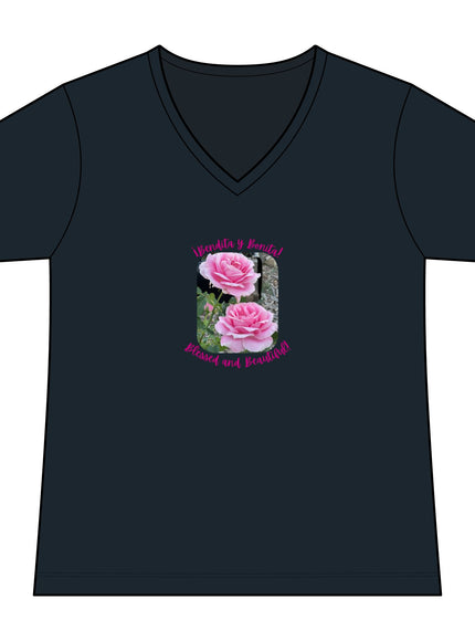 "Blessed and Beautiful" Women's Ideal V-Neck Tee