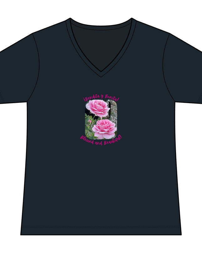 "Blessed and Beautiful" Women's Ideal V-Neck Tee
