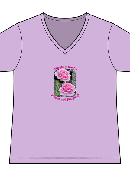 "Blessed and Beautiful" Women's Ideal V-Neck Tee