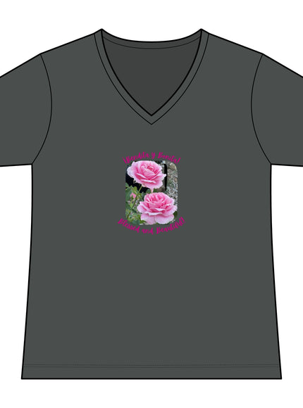 "Blessed and Beautiful" Women's Ideal V-Neck Tee