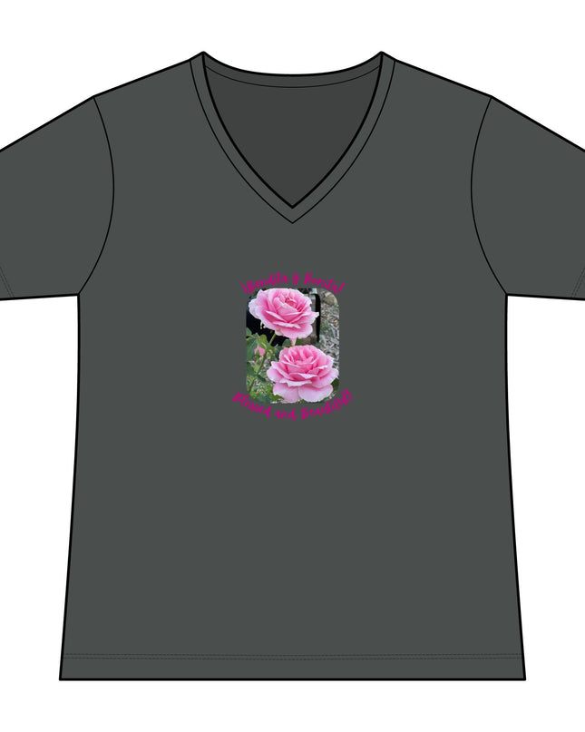 "Blessed and Beautiful" Women's Ideal V-Neck Tee