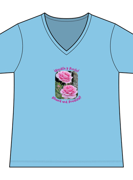 "Blessed and Beautiful" Women's Ideal V-Neck Tee