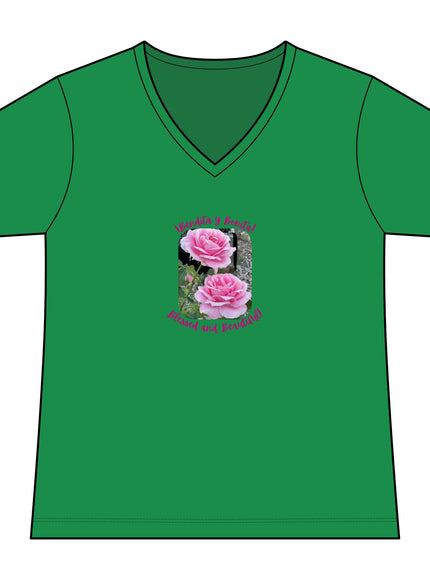 "Blessed and Beautiful" Women's Ideal V-Neck Tee