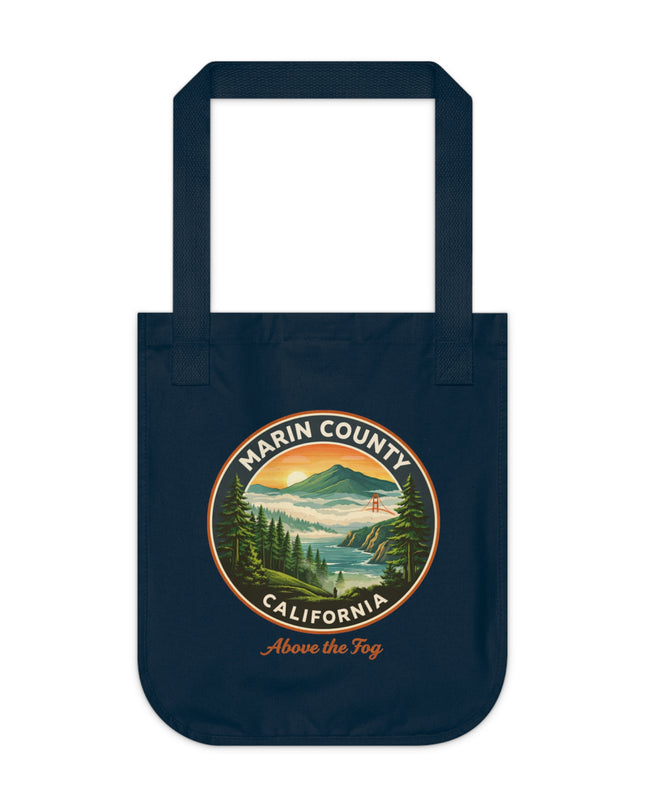"Marin County, Above the Fog" Organic Canvas Tote Bag