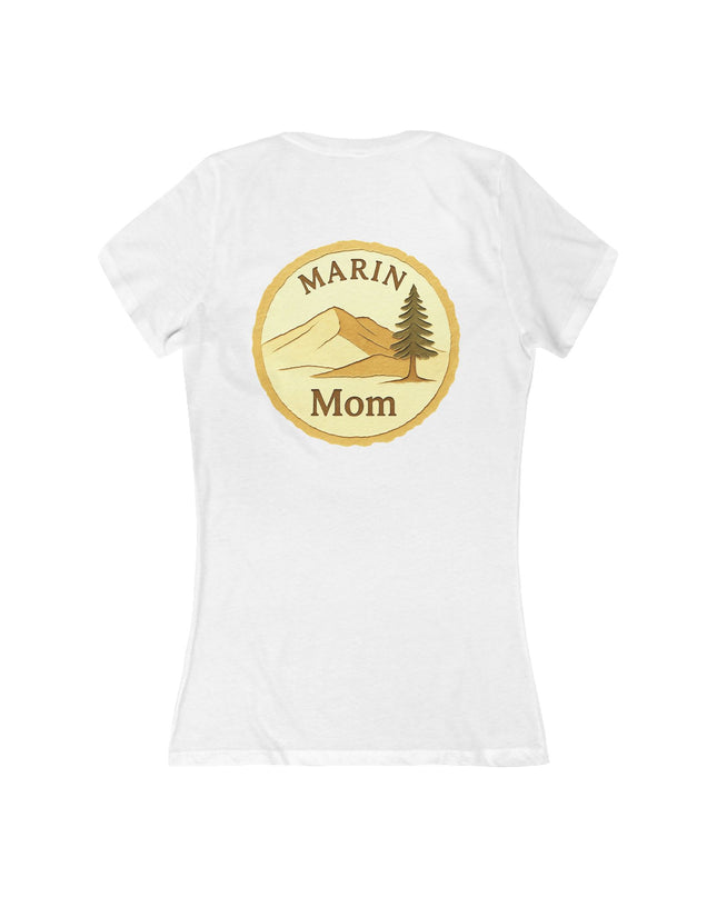 "Marin Mom" Women's Jersey Short Sleeve Deep V-Neck Tee