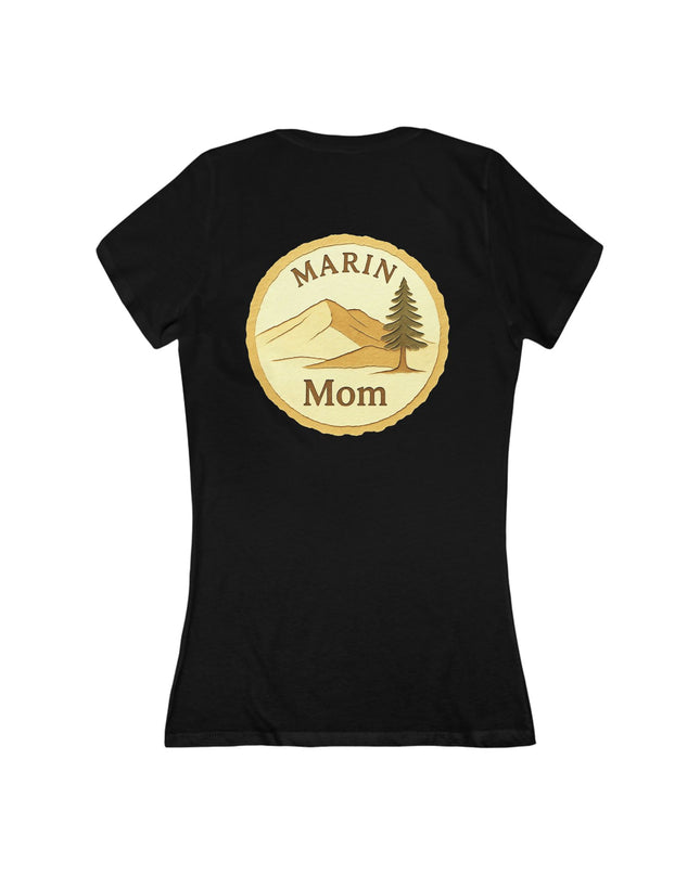 "Marin Mom" Women's Jersey Short Sleeve Deep V-Neck Tee