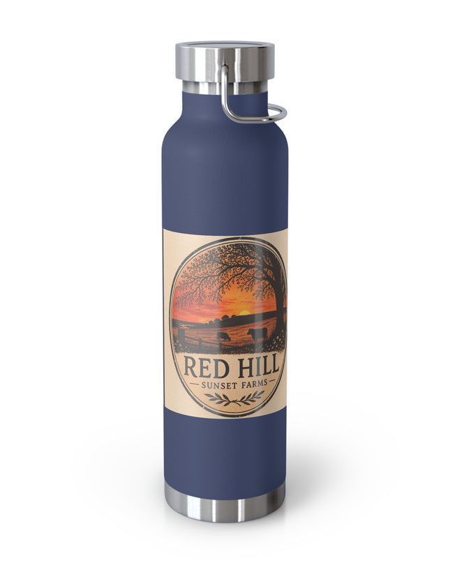 "Red Hill Sunset Farms" Copper Vacuum Insulated Bottle, 22oz