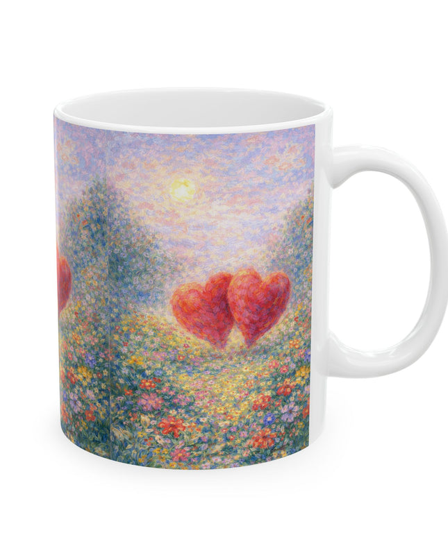 "Valentine's Day - Monet Style" Ceramic Mug, (11oz, 15oz)