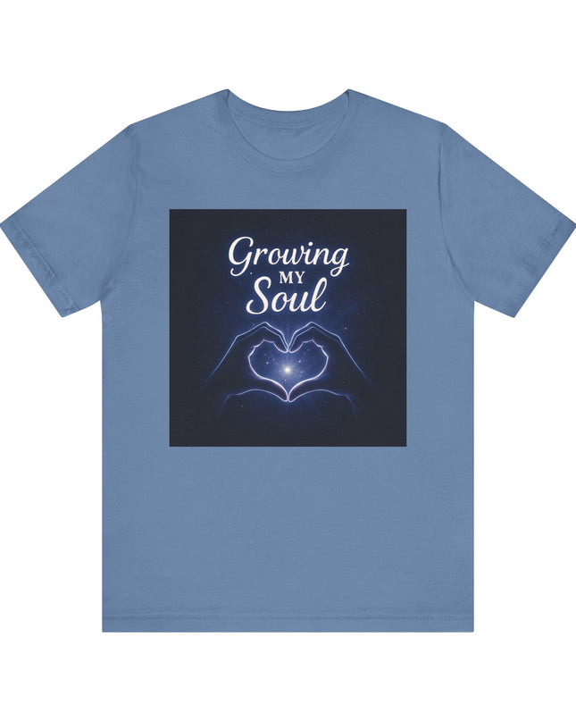 "Growing my soul, blue celestial" Unisex Jersey Short Sleeve Tee