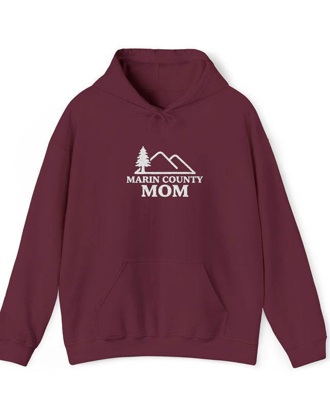 "Marin County Mom" Embroidered Unisex Heavy Blend Hooded Sweatshirt