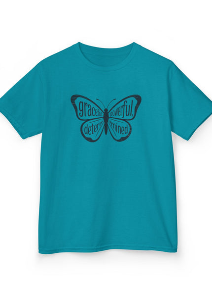 "Butterfly With Words" Kids Heavy Cotton Tee