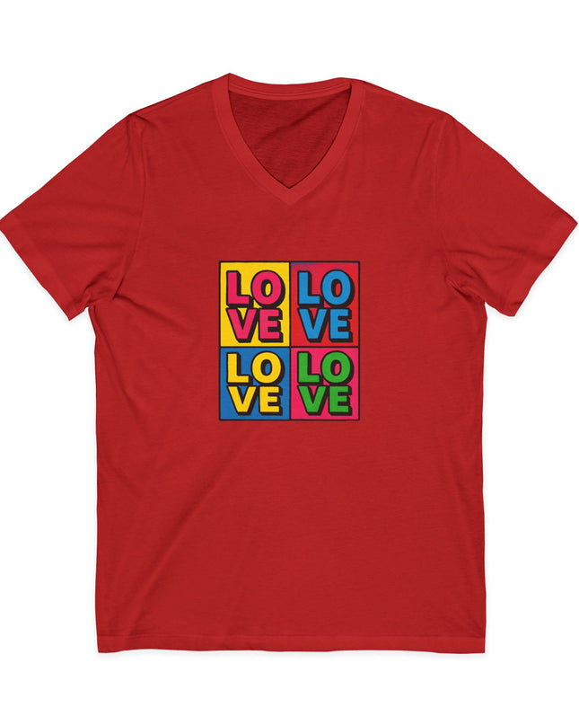 "Love, (Andy Warhol style)" Ladies' V-Neck T-Shirt