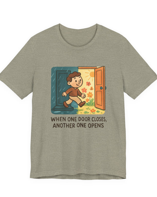 "Door Closes" Unisex Jersey Short Sleeve Tee