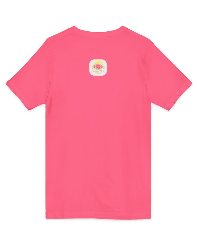 "Happy Valentine's Day" Unisex Jersey Short Sleeve V-Neck Tee