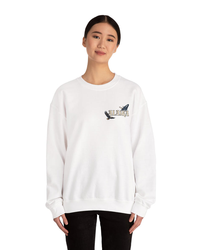 "Alaska" (Ink front and back) Unisex Heavy Blend Crewneck Sweatshirt
