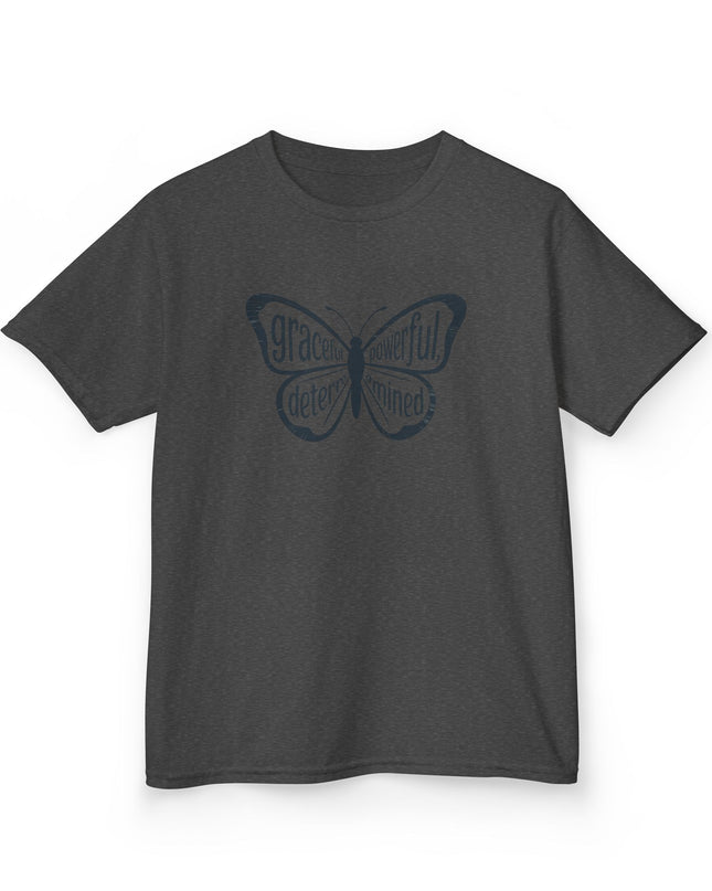 "Butterfly With Words" Kids Heavy Cotton Tee