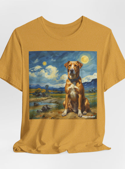 "Dog - Vincent van Gogh Style" V.1 Unisex Jersey Short Sleeve Tee