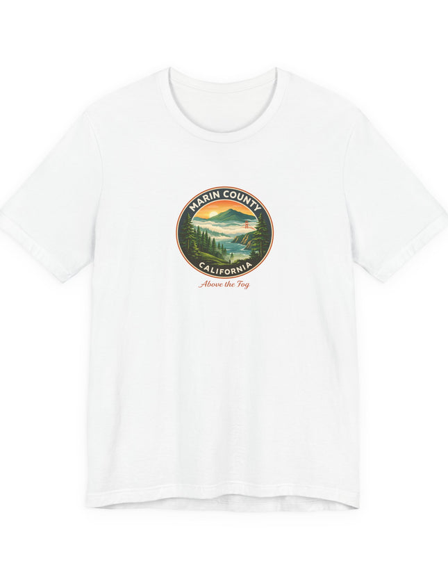 "Marin County, Above the Fog" Unisex Jersey Short Sleeve Tee