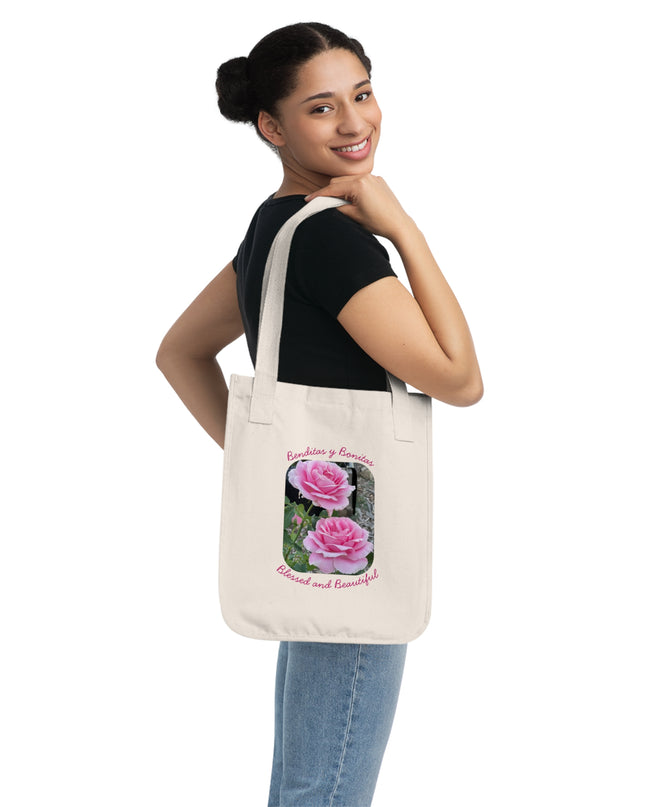 "Blessed and Beautiful" Organic Canvas Tote Bag