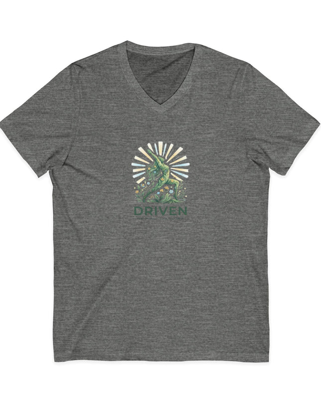 "Driven" Unisex Jersey Short Sleeve V-Neck Tee