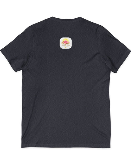 "Happy Valentine's Day" Unisex Jersey Short Sleeve V-Neck Tee