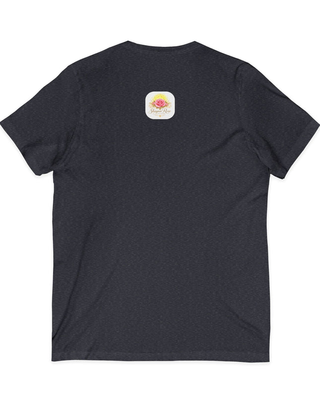 "Happy Valentine's Day" Unisex Jersey Short Sleeve V-Neck Tee